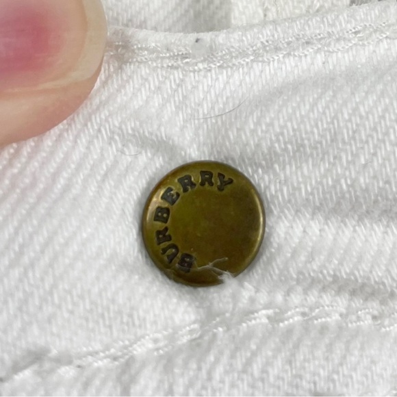 Burberry Brit White Cargo Stretch Denim Mini Skirt Size 4 - Picture 11 of 11